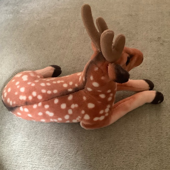 Christmas Reindeer Plush. French, from Paris. Lovely coat realistic markings. - Picture 4 of 5
